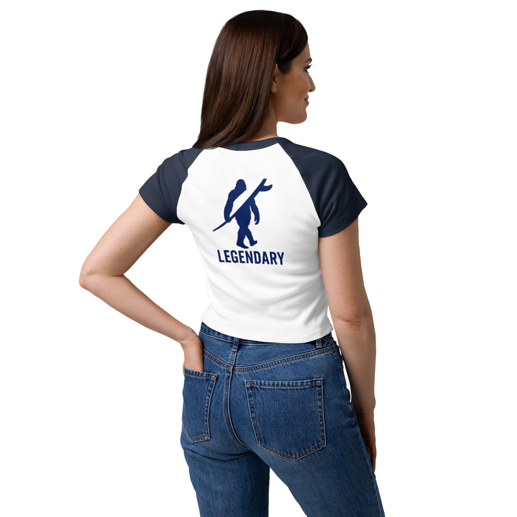 LEGENDARY Women’s Micro-Rib Raglan Baby Tee